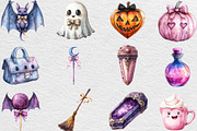 Coquette Sparkly Halloween Clipart, an Illustration by Black Bird Studio (Thumbnail 6 of 6)