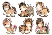 Cute Pony Horse Clipart, an Animal Illustration by Creative Art (Thumbnail 5 of 7)