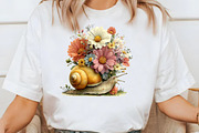 Whimsical Daisy Snail Clipart, a Seasonal Illustration by Designworld (Thumbnail 7 of 10)