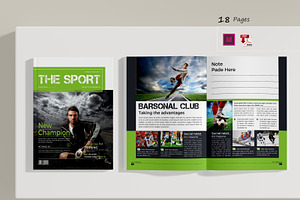 Sports Magazine Template, a Magazine Template by obidullah_01