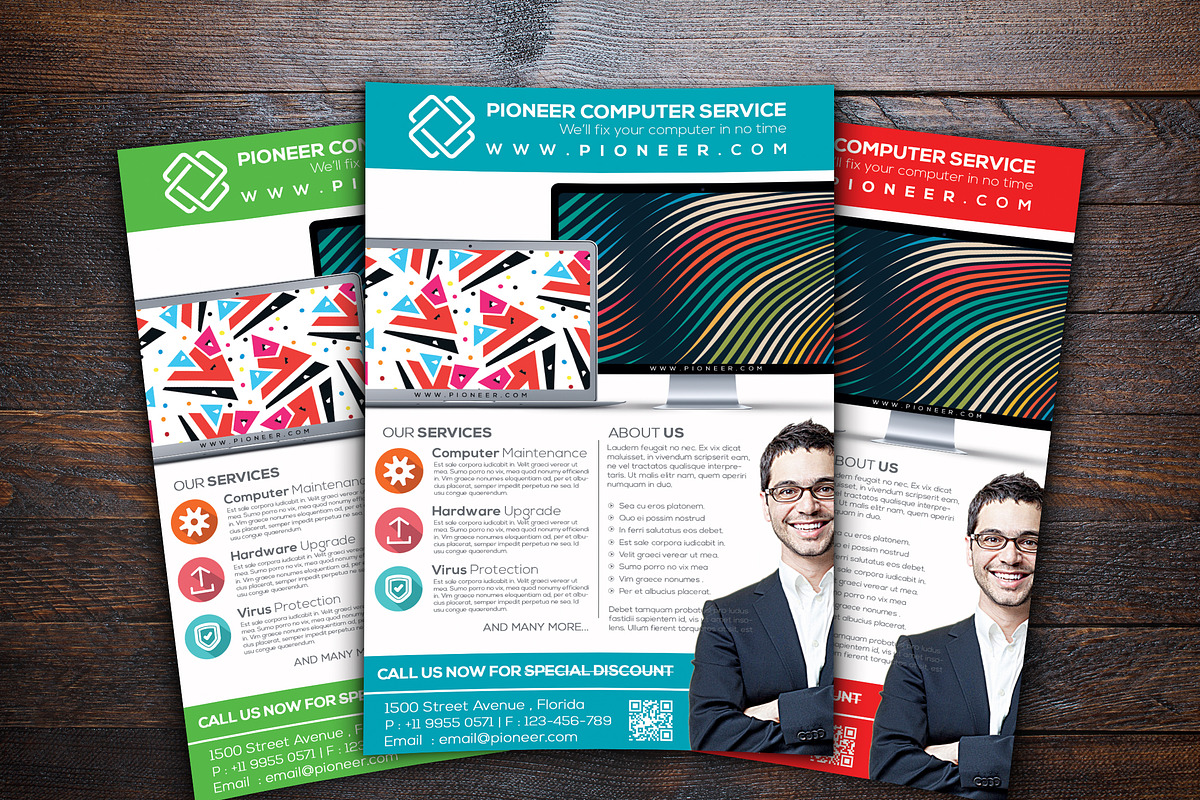 Computer Service Flyer, a Flyer Template by Design Addict