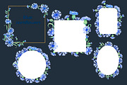 Blue cornflowers bundle, a Decorative Illustration by EshaStudio (Thumbnail 5 of 15)