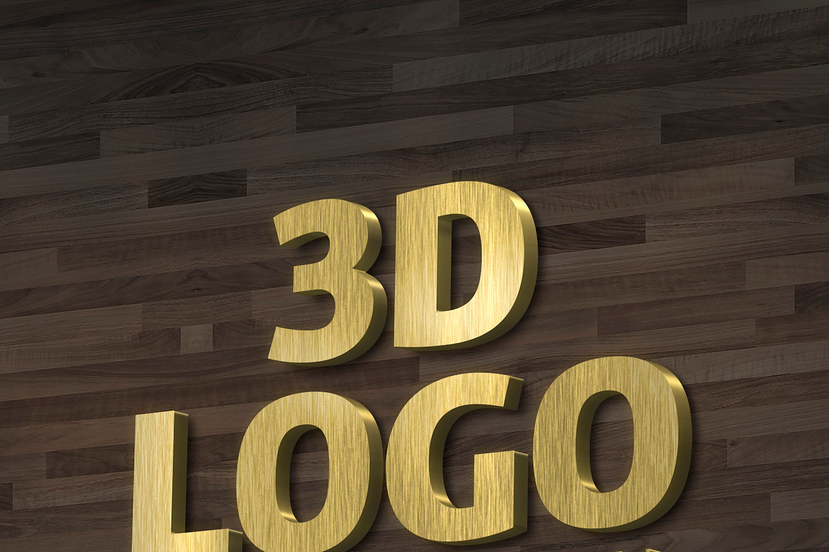 Logo - lettering  - 3D Mockup, a Product Mockup by Milan Mockup (Photo 1 of 4)
