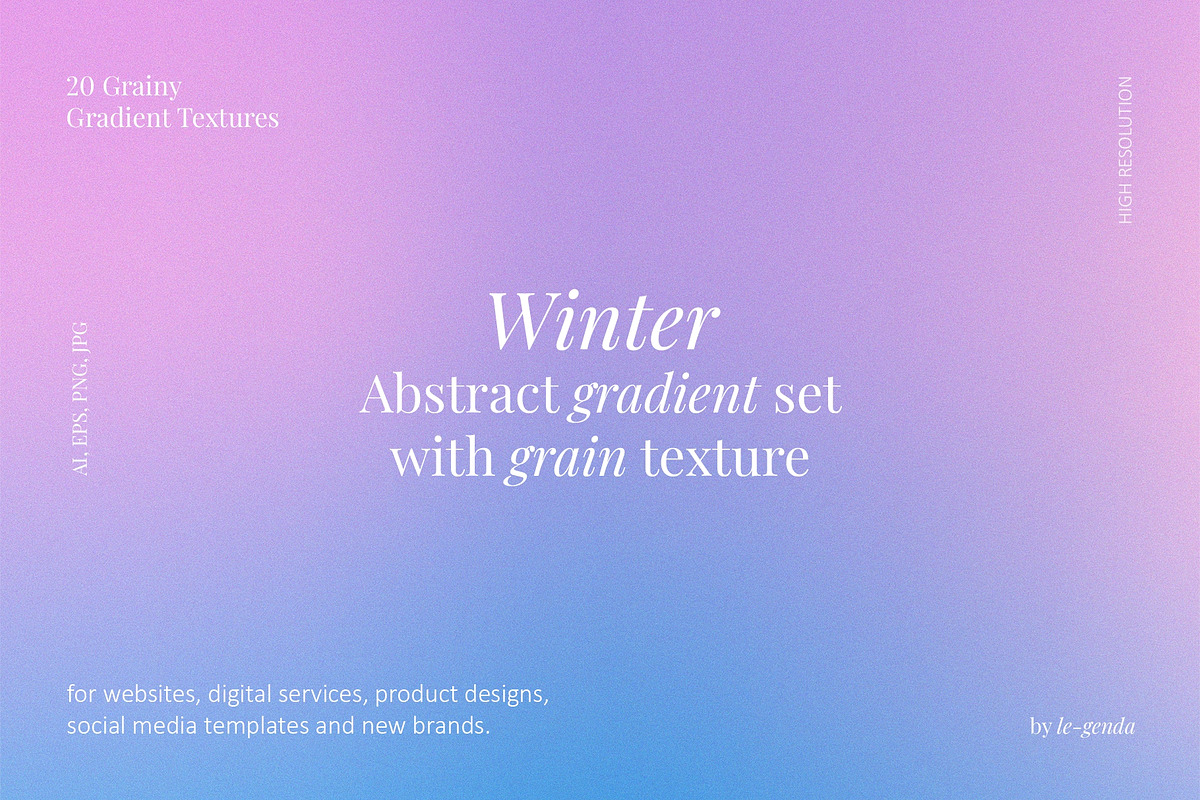 20 Winter Gradients Set, a Texture Graphic by le-genda (Photo 1 of 11)