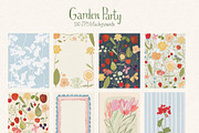 Whimsical Floral Backgrounds Frames, a Background Graphic by whiteheartdesign (Thumbnail 9 of 20)