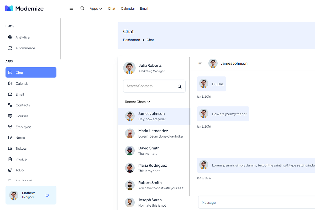 Modernize Angular Admin Dashboard, a Templates & Theme by AdminMart (Photo 10 of 15)