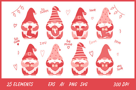 Gnomes for Valentine's day