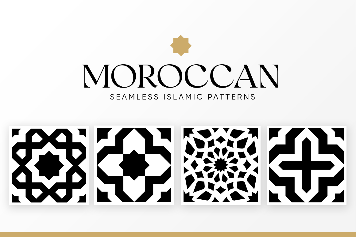 Moroccan Islamic Tiles Patterns Set, a Pattern Graphic by Soufone