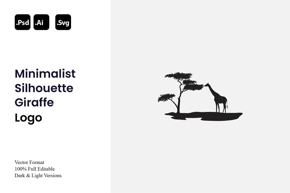 Minimalist Silhouette Giraffe Logo, a Branding & Logo Template by Luxury Logos (Photo 1 of 4)