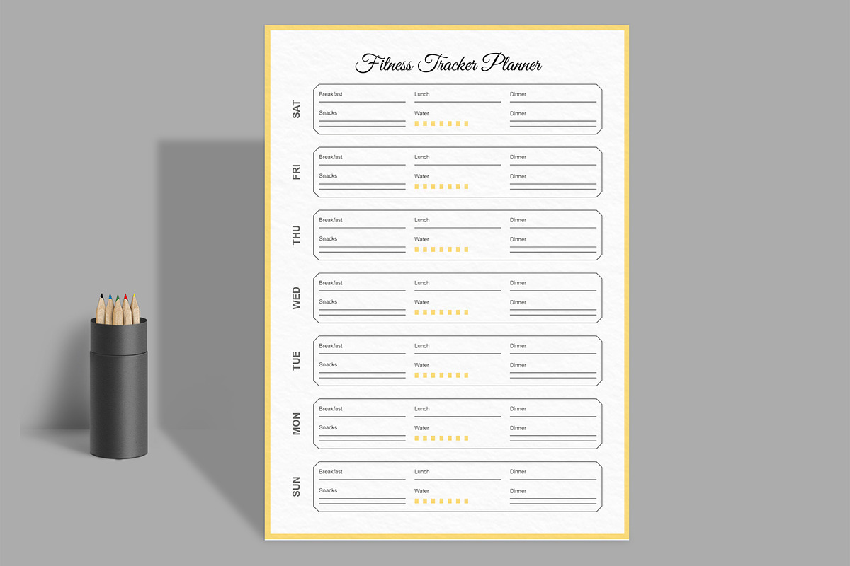 Fitness Tracker Planner, a Stationery Template by ContestDesign (Photo 2 of 3)