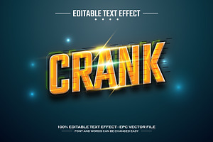 Crank 3D Editable Text Effect