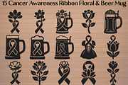 CancerRibbon Floral Beer Mug, an Object Graphic by Gfx_Store (Thumbnail 16 of 16)