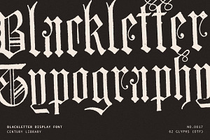 Vintage Gothic Blackletter Font No17, a Blackletter Font by Century Library