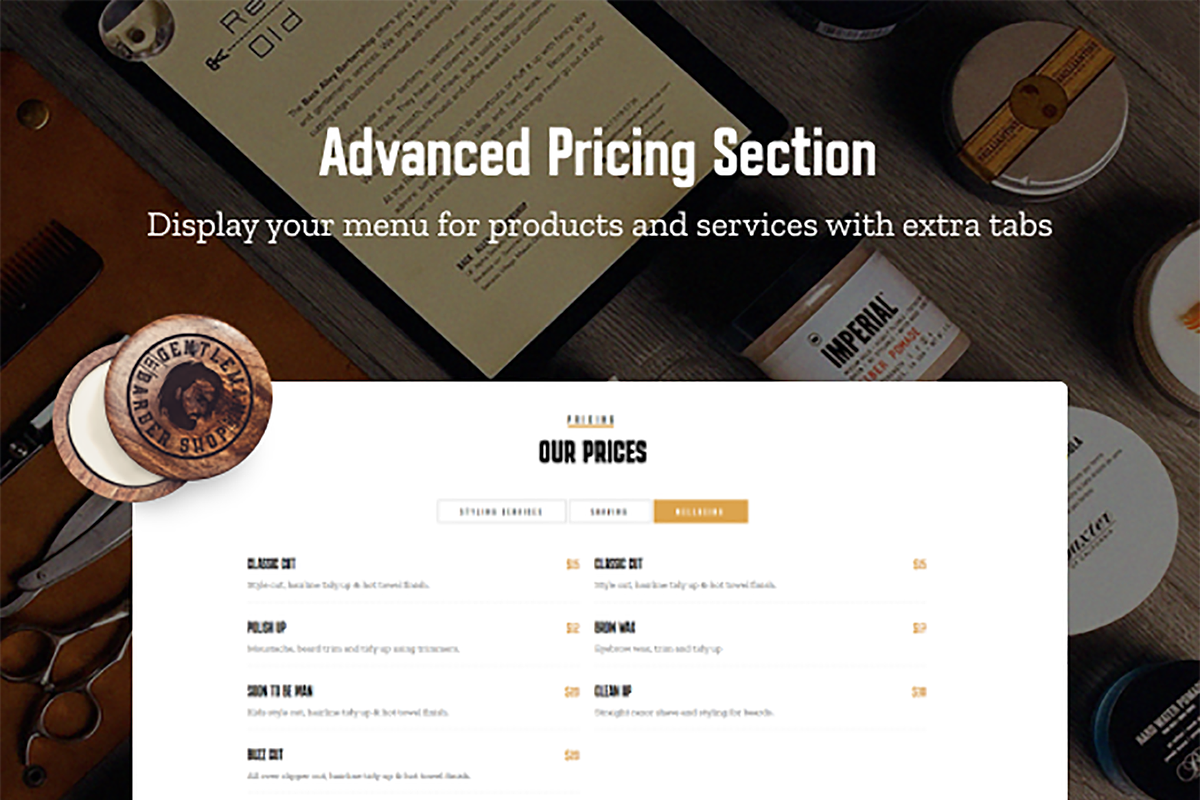 Ap Barbero Hairsalon Shopify Theme, a Landing Page Template by apollotheme (Photo 5 of 9)