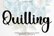 Quilling, a Handwritten Font by FreshTypeINK (Thumbnail 1 of 7)