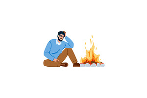 Bearded man relaxing and enjoying, a Sport Illustration by pikepicture