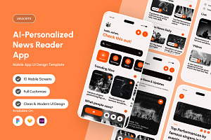 Comme – AI Personalized News App, an App Template by productype1
