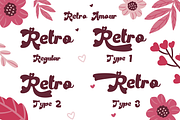 Retro Amour - Retro Love Font, a Font by PutraCetol Studio (Thumbnail 8 of 11)