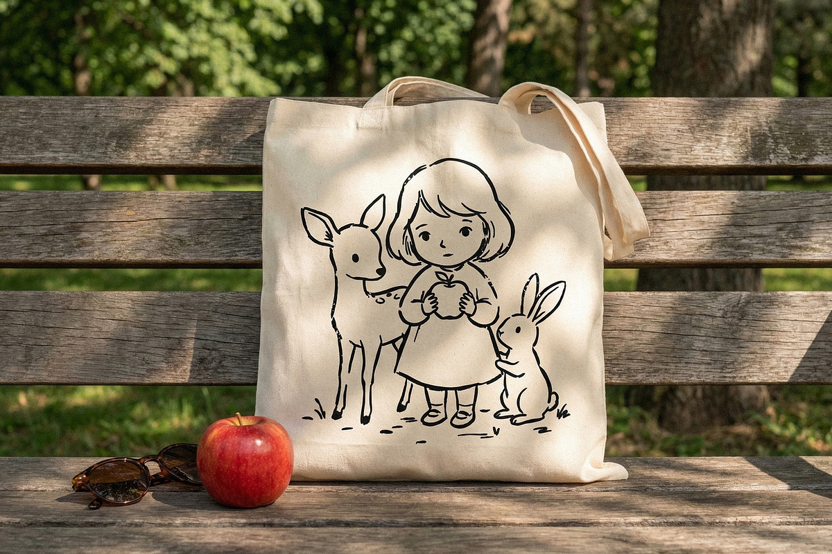 Woodland Animals PNG, Cute Girl and, an Illustration by SharpMarketplace (Photo 2 of 3)