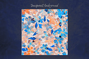 Blue & Orange Floral Pattern, a Pattern Graphic by MartinShop (Thumbnail 10 of 10)