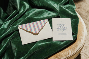 A6 Card & Envelope Mockup | Emerald, a Product Mockup by nkate