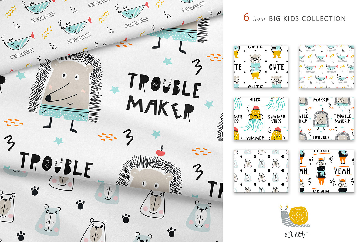Pattern Bundle for Kids | 162, a Pattern Graphic by Oksana Stepova (Photo 16 of 37)