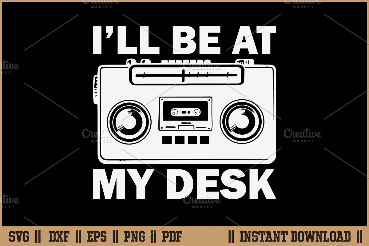 I’ll Be At My Desk Sound Guy SVG, a Work Illustration by Handy Arts Studio (Photo 1 of 3)