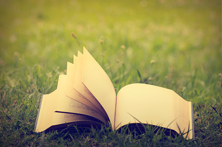 Book containing book, grass, and nature, a School & Education Photo by hitdelight
