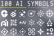 100 Artificial Intelligence Symbols, an Object Graphic by Firowerk (Thumbnail 1 of 4)