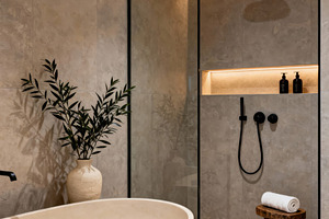 Modern Spa-Inspired Bathroom, an Architecture Photo by Virgo Studio