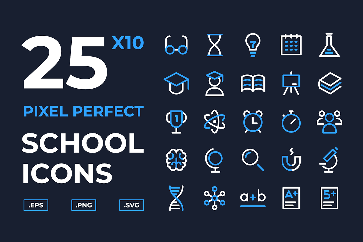 School and Scientific Icons, an Outline Icon by Ruslan Babkin (Photo 1 of 11)