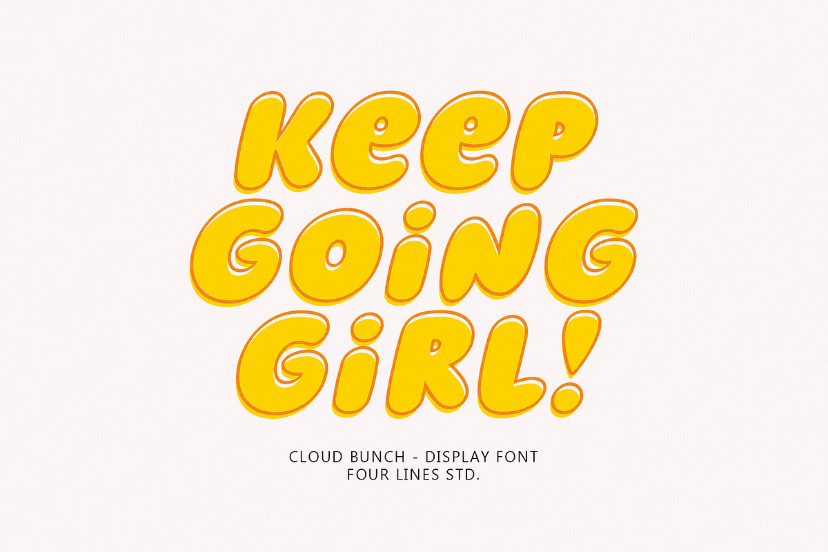 Cloud Bunch - Playful Display Typefa, a Handwritten Font by Four Lines Std. (Photo 7 of 11)