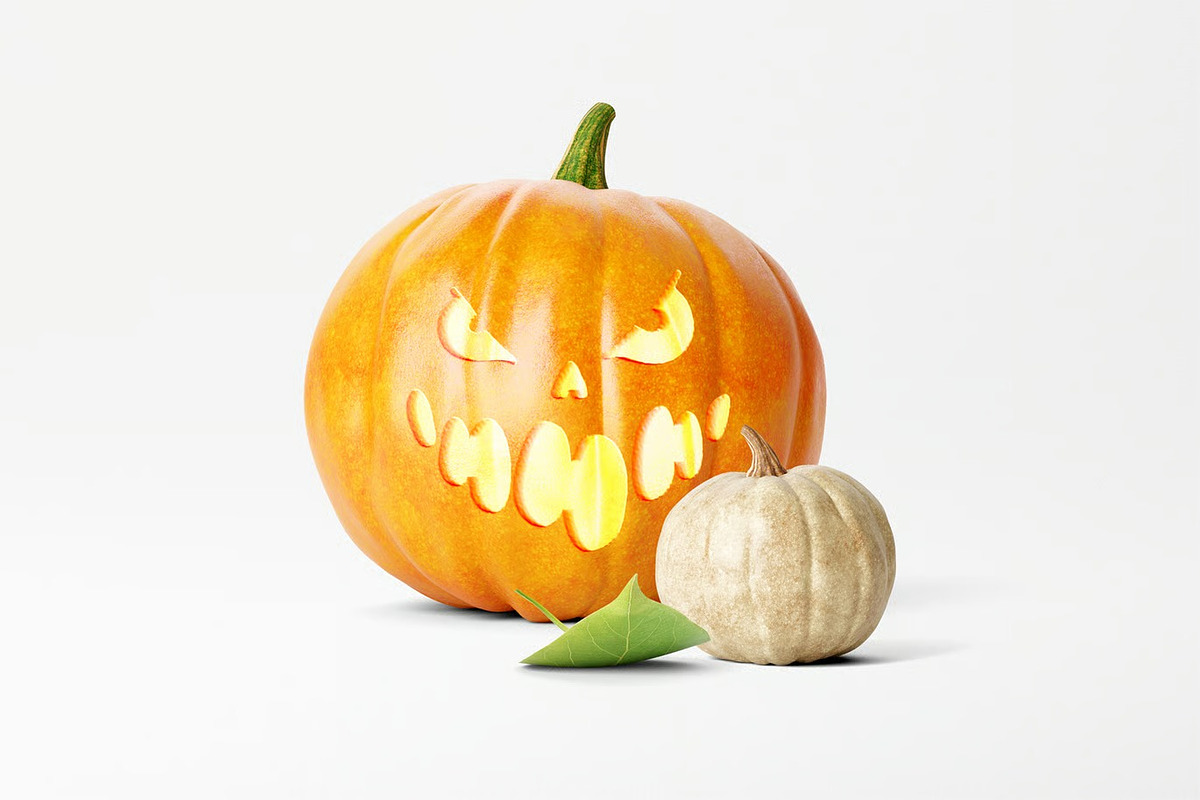 Halloween Pumpkin Mockup, a Product Mockup by zpackcreative (Photo 4 of 5)