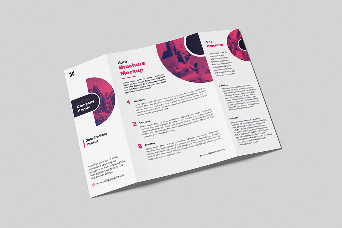 High Quality Gate Brochure Mockup, a Books & Magazine Mockup by swsi-studio