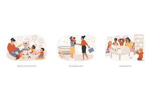 Childcare services isolated concept, an Education Illustration by Visual Generation