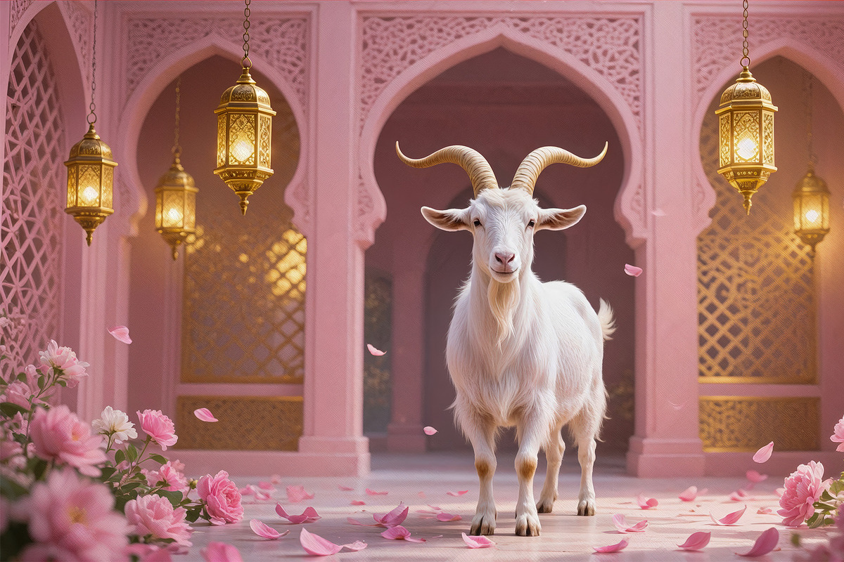 Majestic Goat Palace Backgrounds, an Animal Illustration by StockVerse Creative (Photo 4 of 4)
