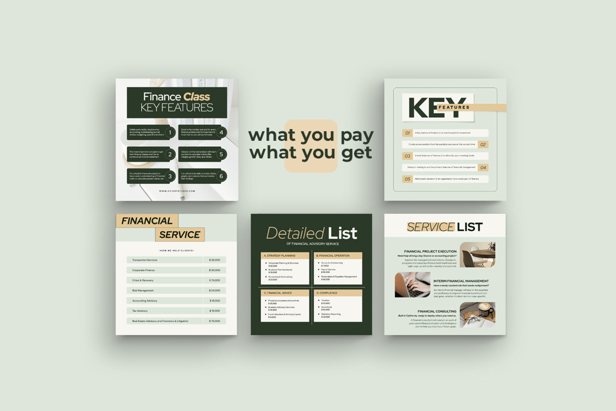 Financial Instagram Creator CANVA PS, a Social Media Template by Eviory (Photo 25 of 34)