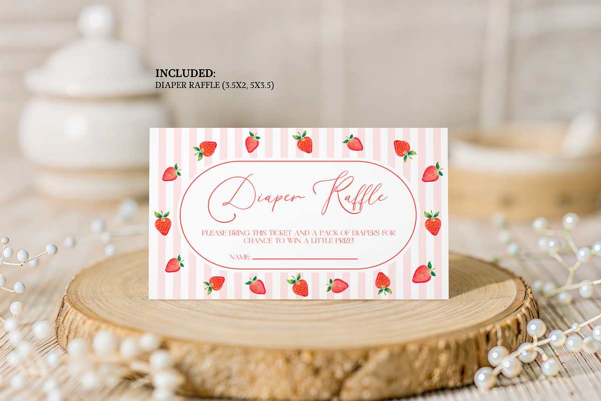 Berry Sweet Baby Shower Invite Set, a Templates & Theme by Digital_Mind (Photo 4 of 7)