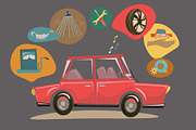 Retro Cartoon Car, an Illustration by JaneLane (Thumbnail 2 of 2)