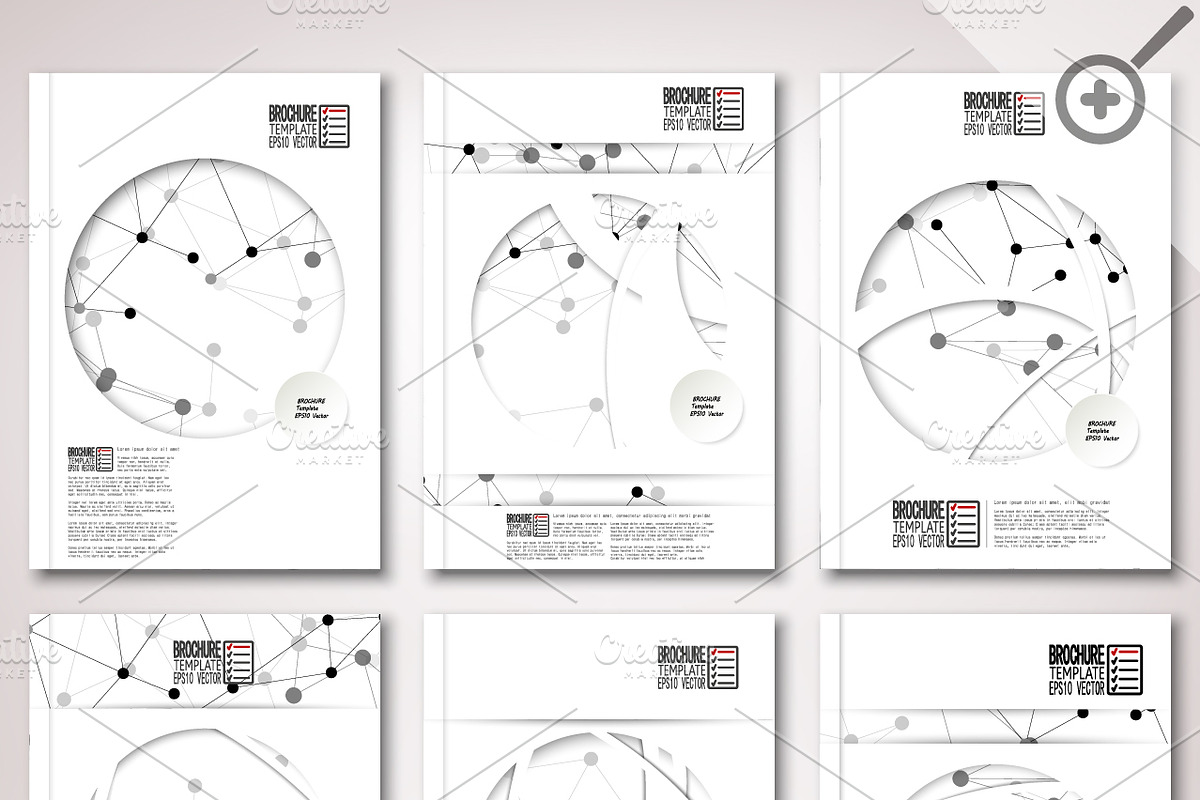 Brochure template with molecules, a Technology Illustration by VectorShop (Photo 4 of 5)