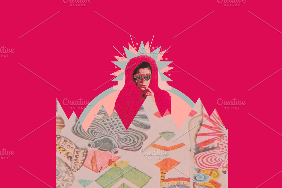 Graphic Collage Wall Art, a Background Graphic by Nine Photography