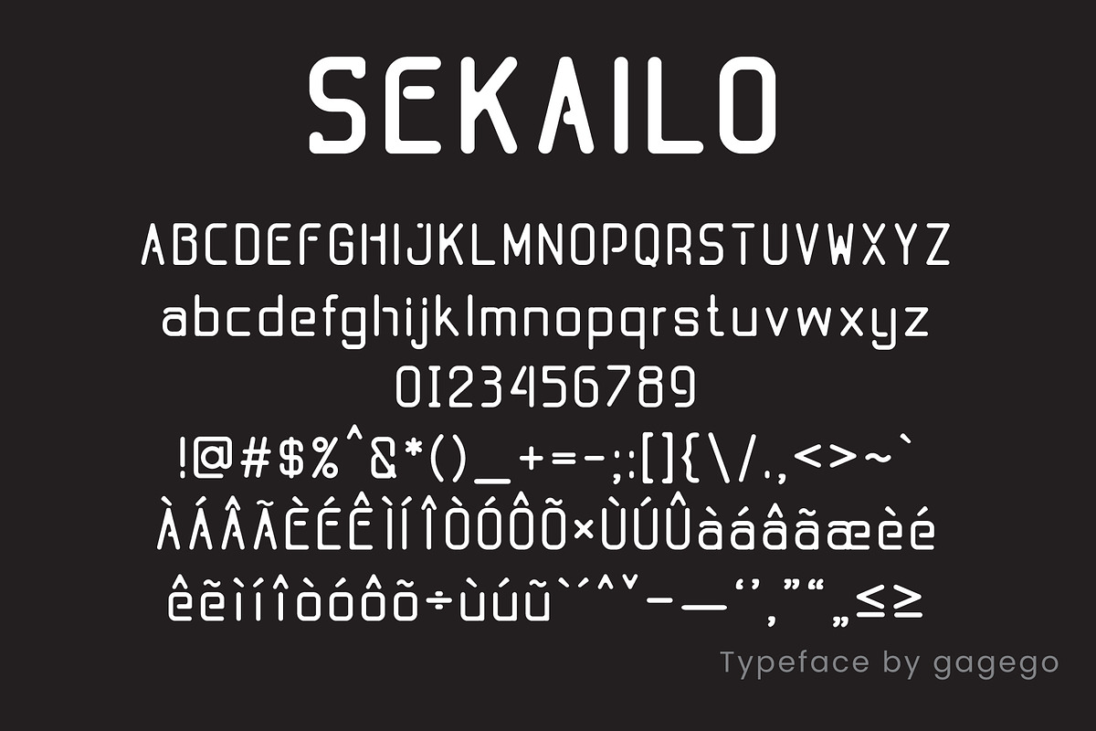 SEKAILO FONT SANS SERIF, a Sans Serif Font by gagego (Photo 2 of 3)