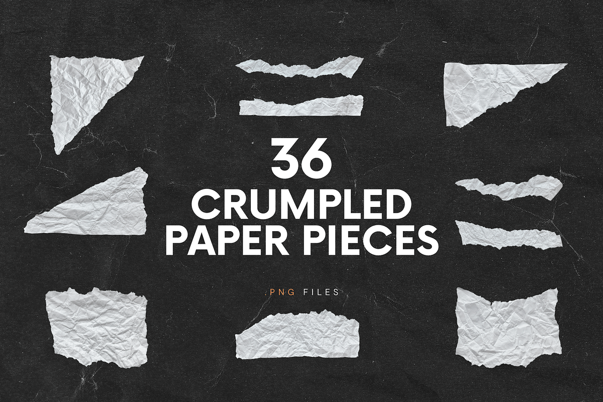 36 White Ripped Crumpled Old Papers, a Texture Graphic by Ksuview (Photo 1 of 9)