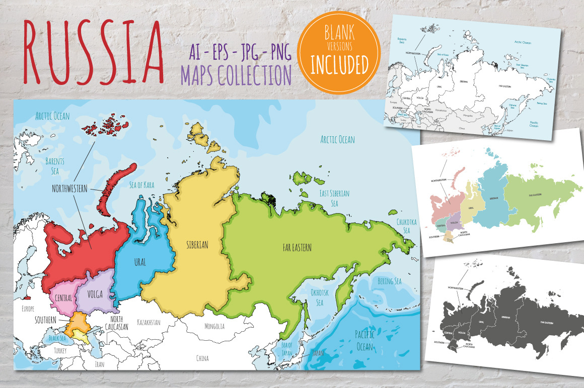 Russia Vector Maps Collection