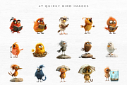 Quirky Bird Clipart, 47 PNG, an Animal Illustration by EllyandLima (Thumbnail 6 of 6)