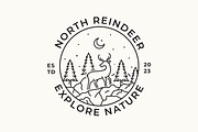 Deer Logo Badge Nature Night, a Branding & Logo Template by Signatoro (Thumbnail 2 of 2)