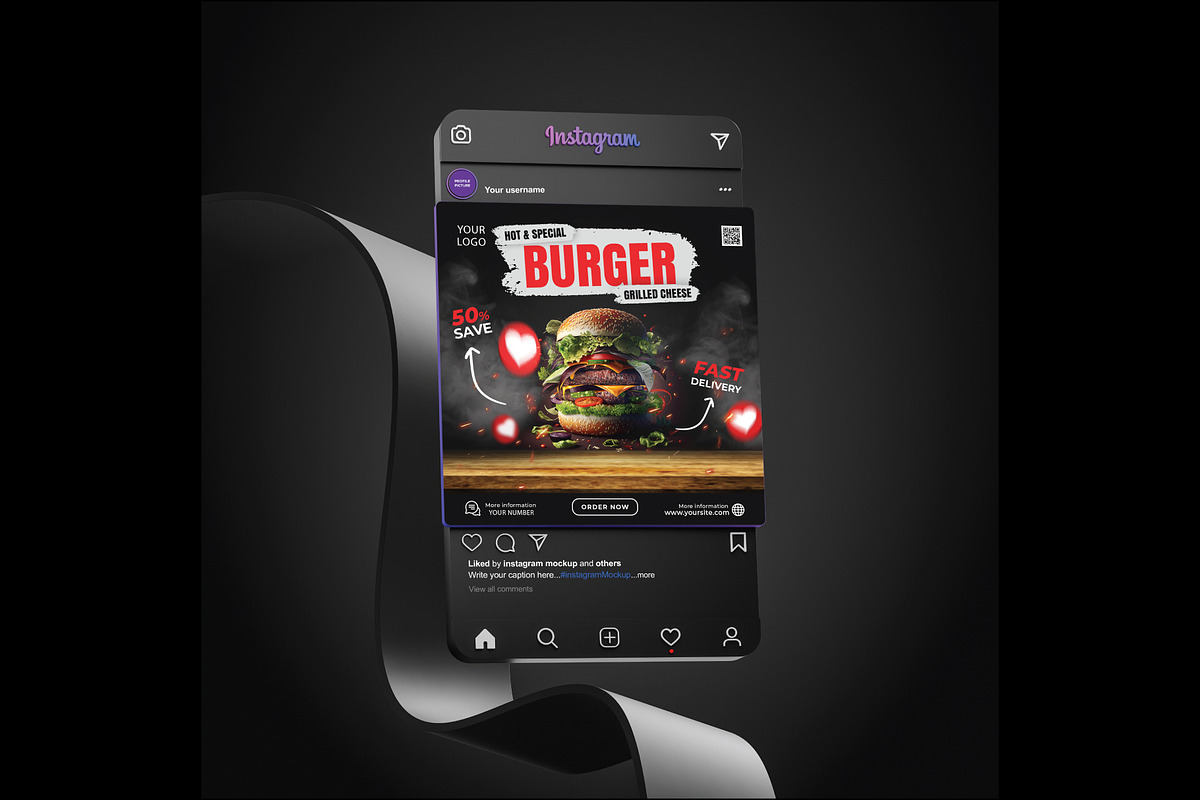 Burger Restaurant Flyer Design, a Flyer Template by YUDesignStore (Photo 2 of 6)