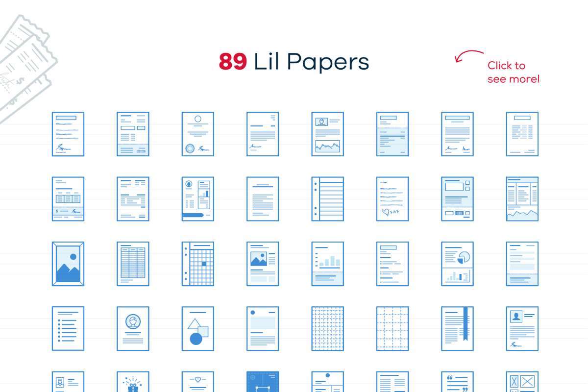 Lil Papers - 176 icons for Sketch preview 3