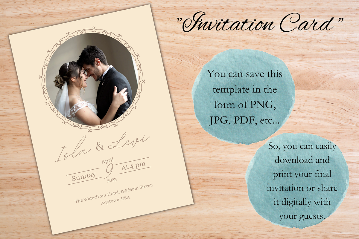 Minimalist Wedding Invitation, an Invitation Template by Talentex Invitations (Photo 2 of 4)