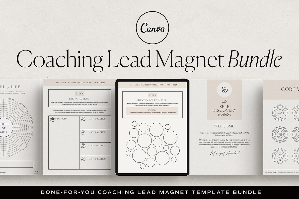 Coaching Lead Magnet Bundle Canva, a Marketing Template by HelloKarla (Photo 1 of 4)